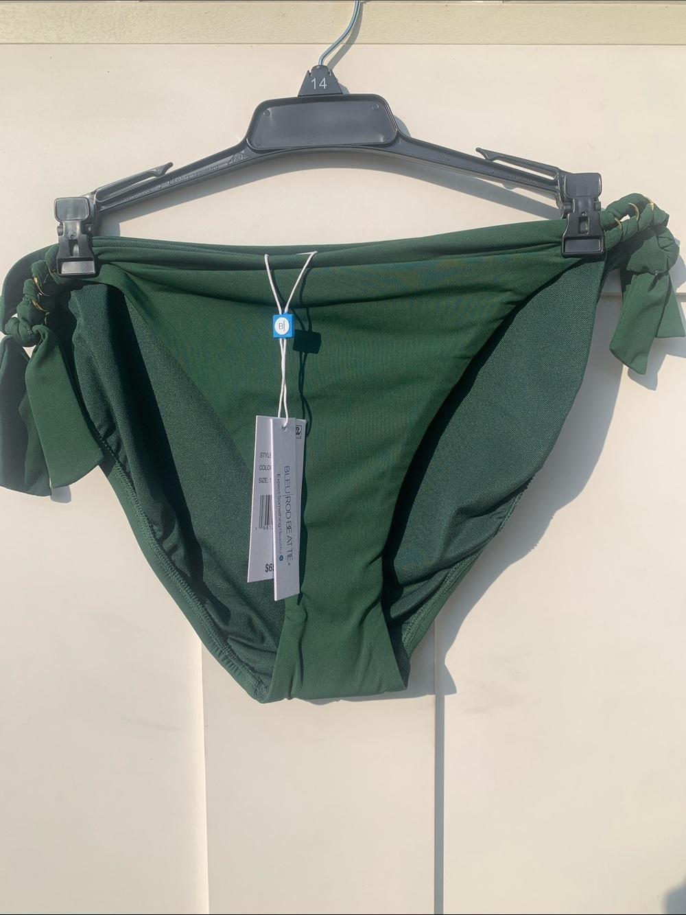 🆕- Beautiful Bleu Rod Beattie Palm Green Bikini Bottom with Tie Sides